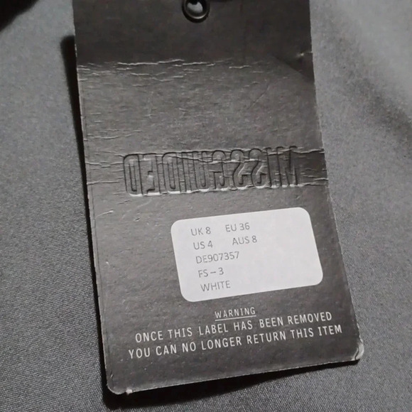 Misguided white sleeveless open-back fit and flare preppy dress NWT - Picture 7 of 7